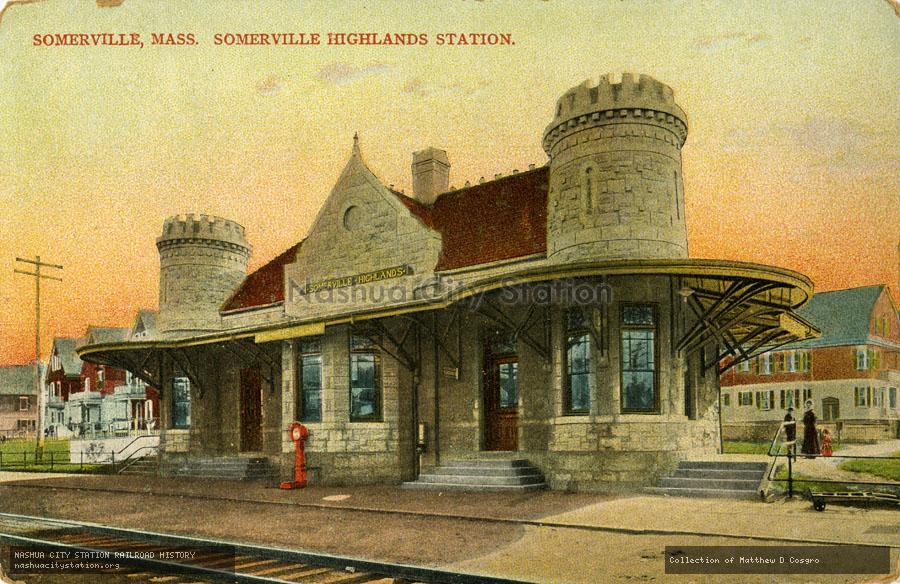 Postcard: Somerville, Massachusetts, Somerville Highlands Station